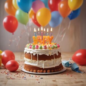 Pastel de cumpleaños para 4 personas